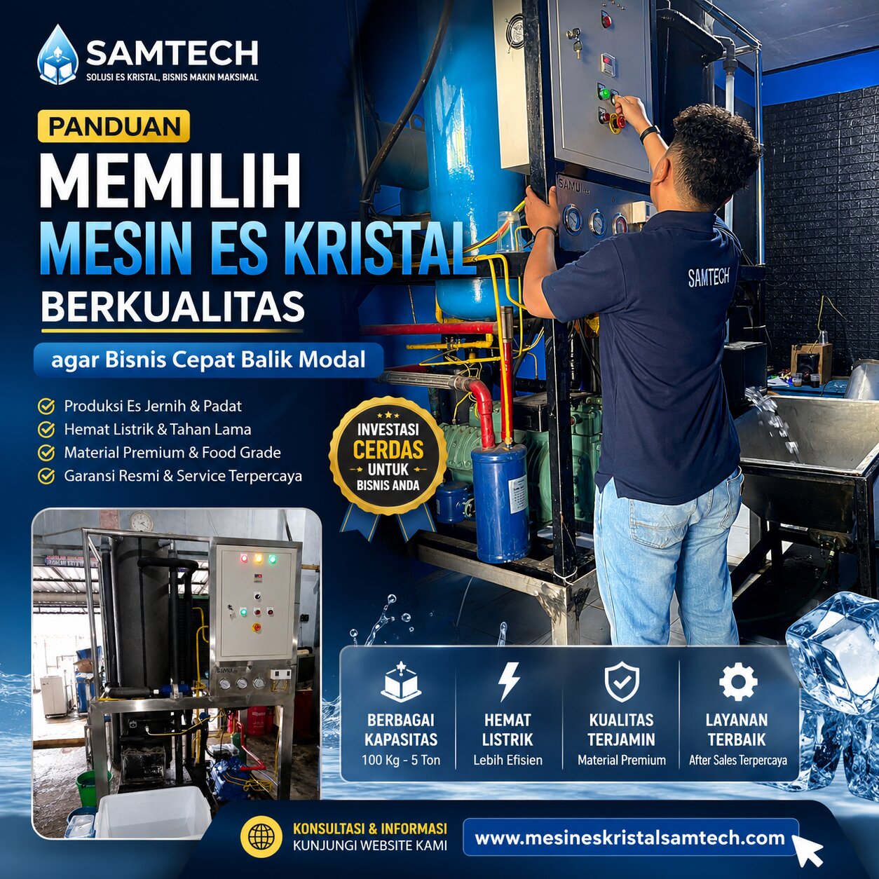 Panduan Memilih Mesin Es Kristal Berkualitas agar Bisnis Cepat Balik Modal